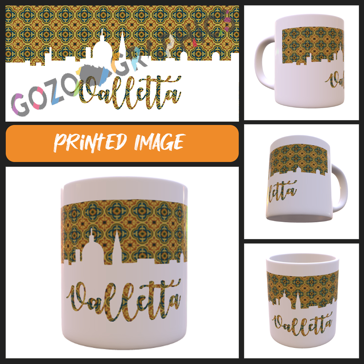 Valletta Skyline - Maltese Silhouette Mug
