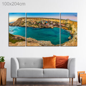 Skyline View of Popeye Village in Mellieha, Malta