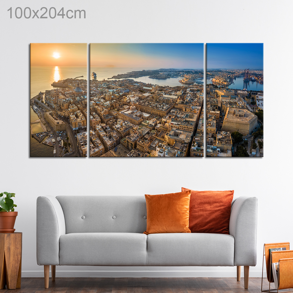 Panoramic Aerial View of Valletta