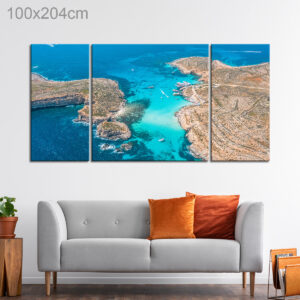 Aerial View of Blue lagoon, Comino