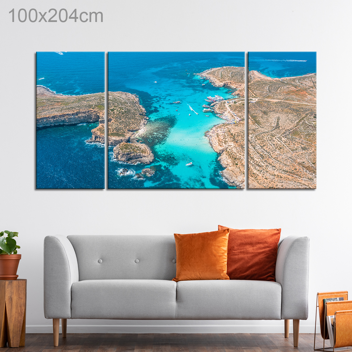 Aerial View of Blue lagoon, Comino