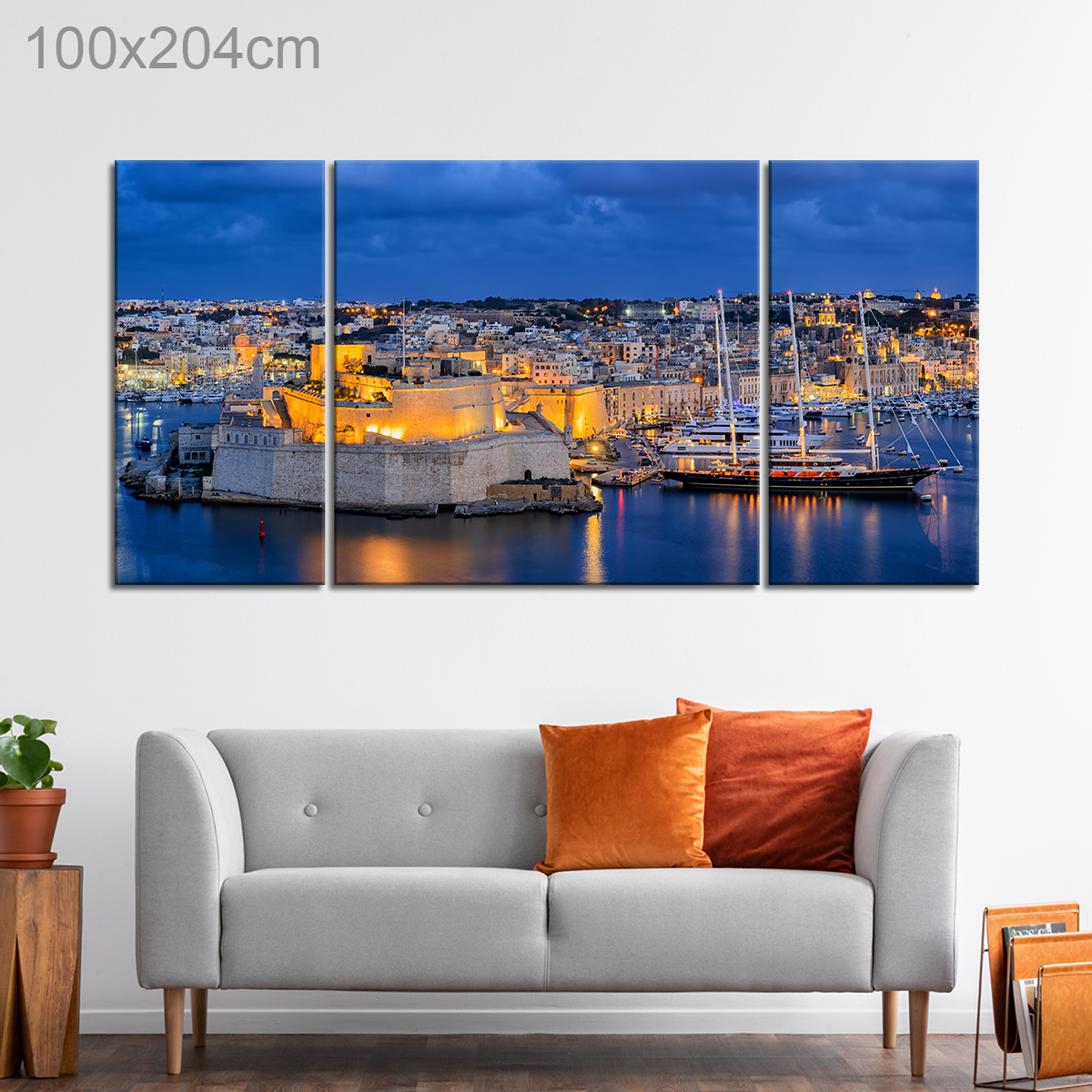 Birgu with Fort St. Angelo and Vittoriosa Yacht Marina Grand Harbour, Malta