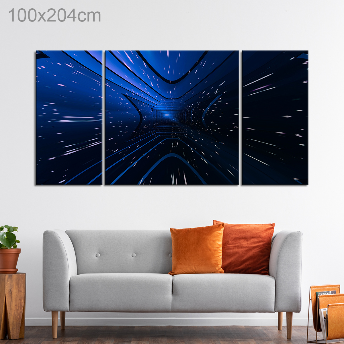 Blue Space Abstract Shape