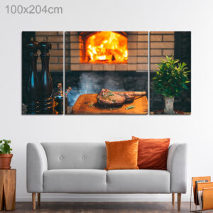 Cooking Steak in a Stone Oven