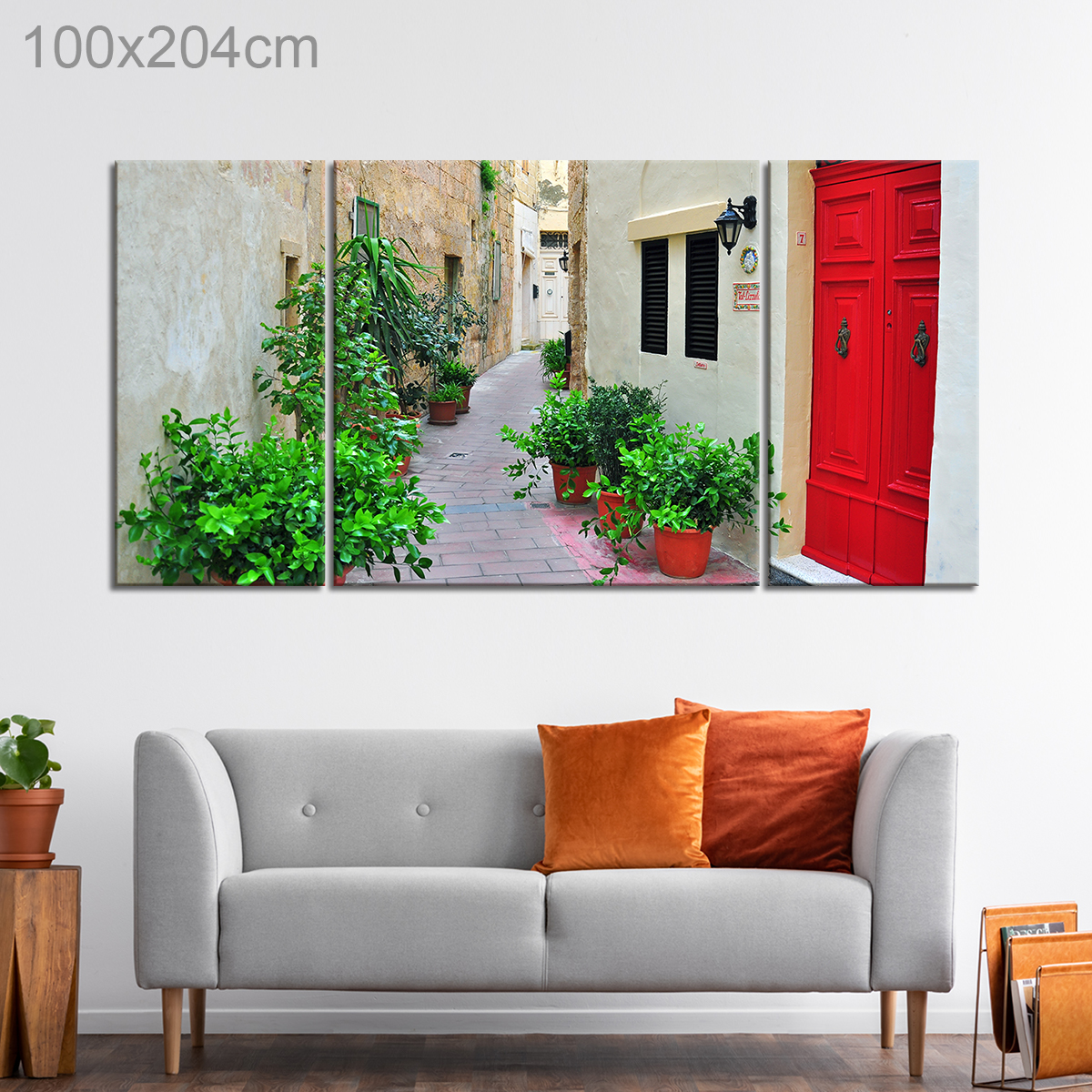 Alley Way of Houses in Valletta, Malta