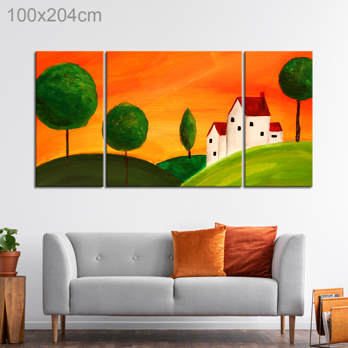 Tuscan Landscape Abstract Painting