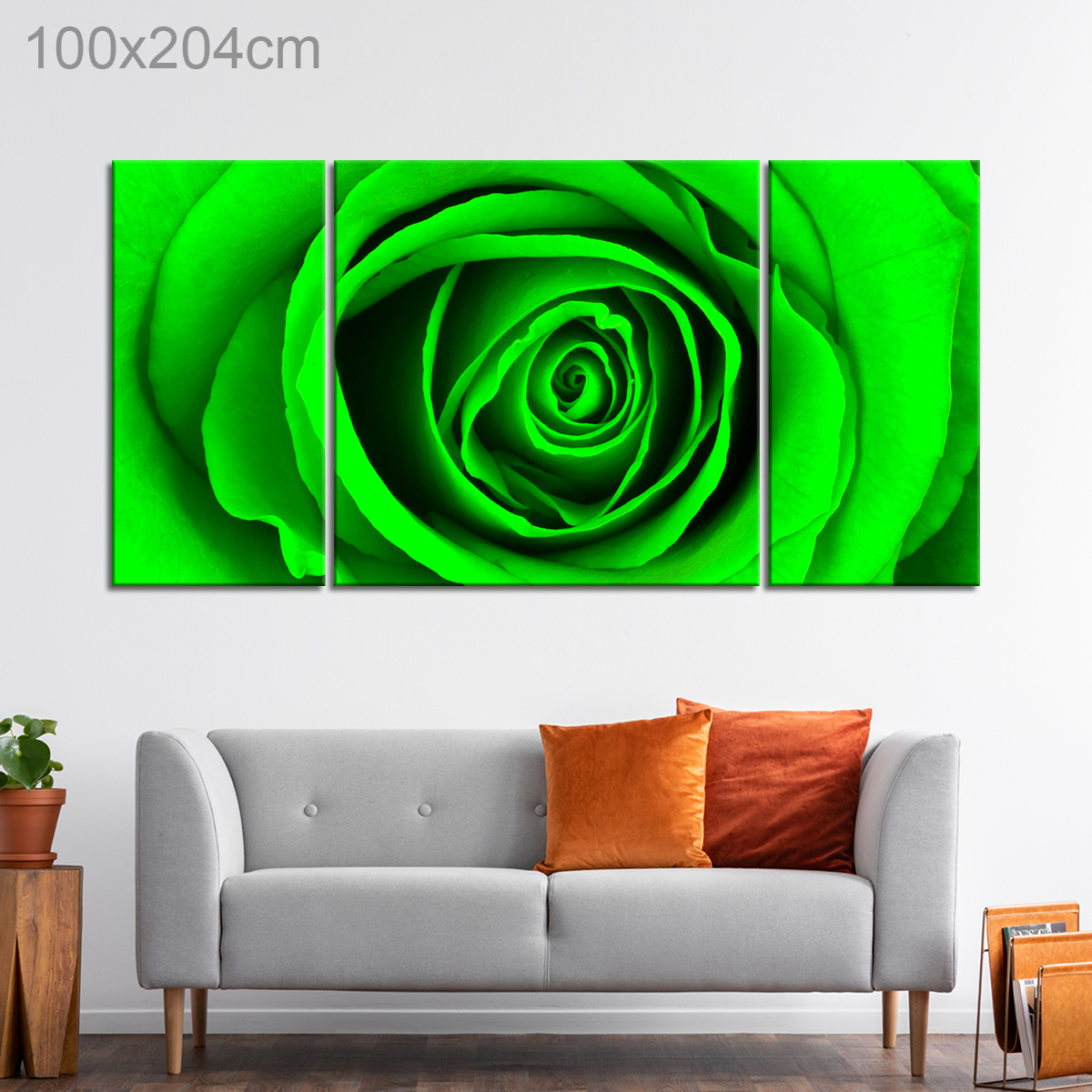 Close Up of Neon Green Rose