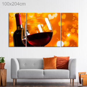 Red Wine Bottle and Glass