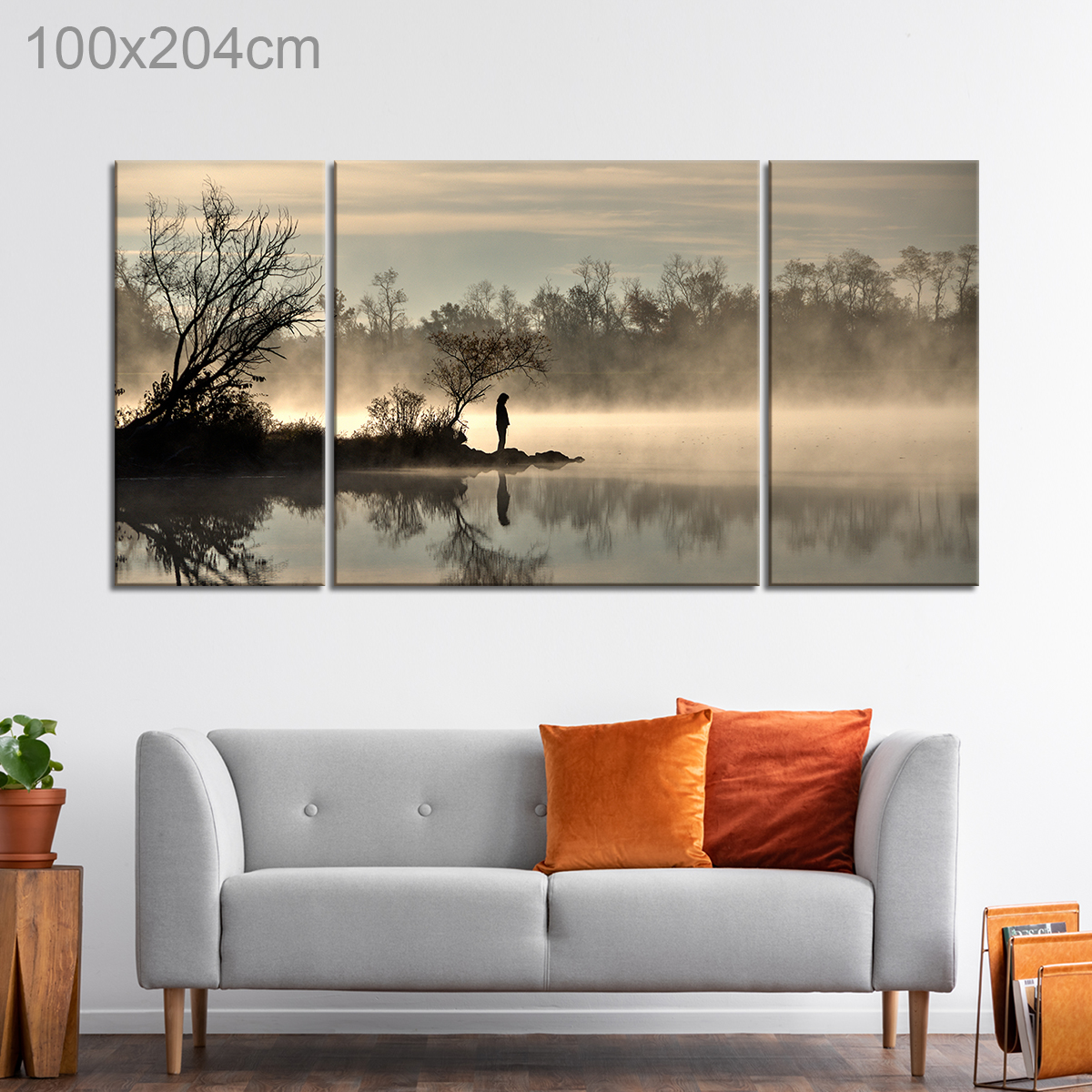 Sunrise at a Misty Lake