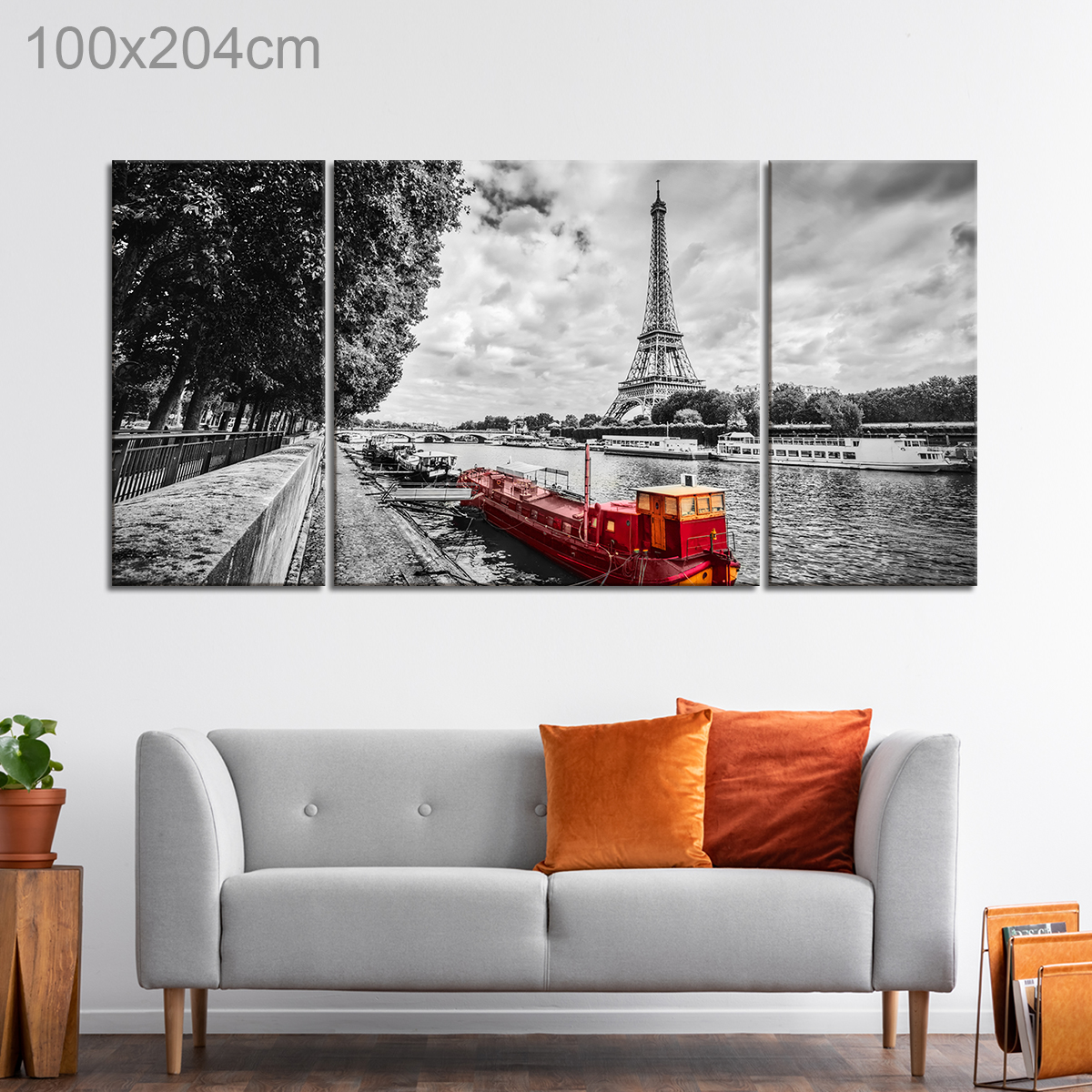 Eiffel Tower with View of Seine River in Paris, France