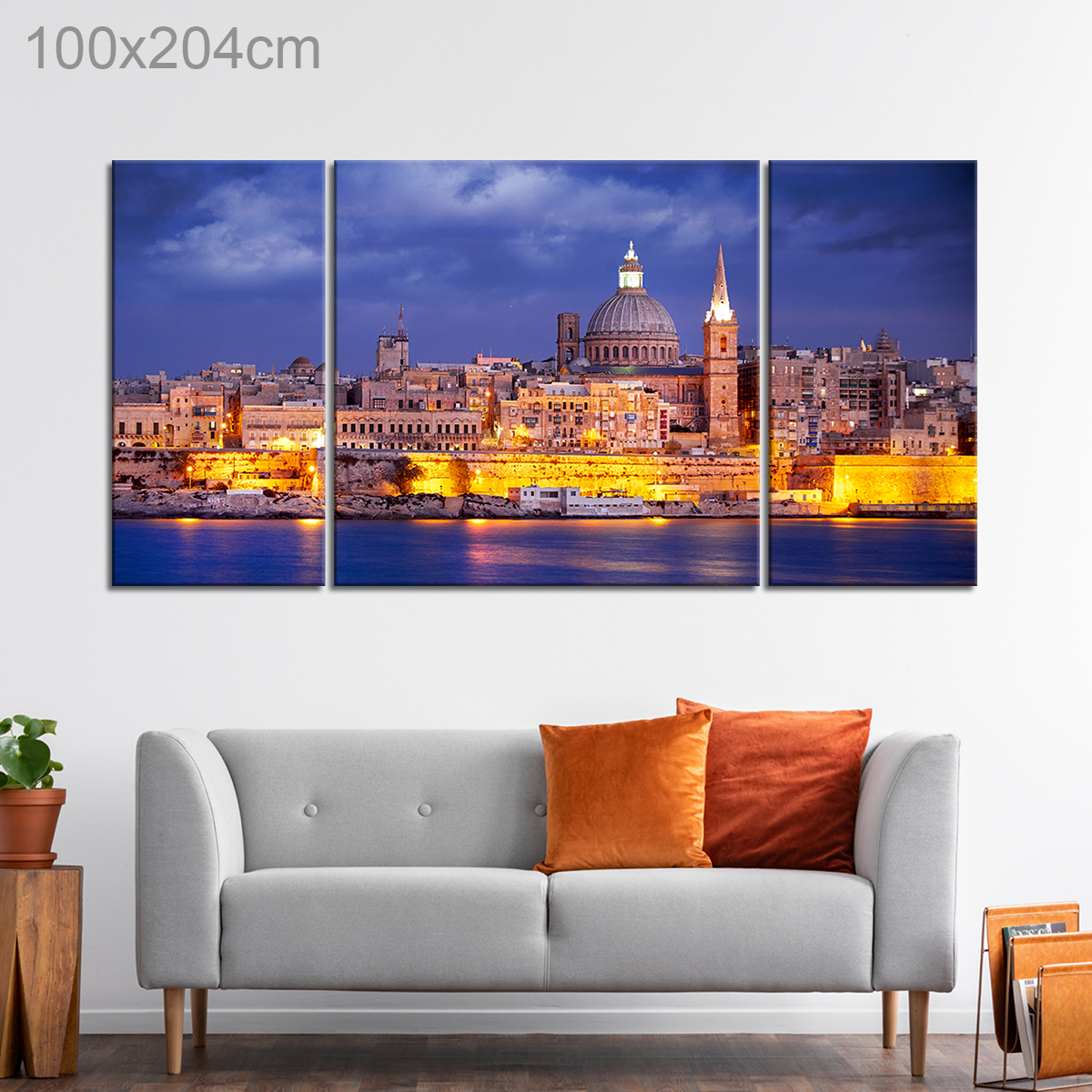 Valletta Skyline at Night, Malta