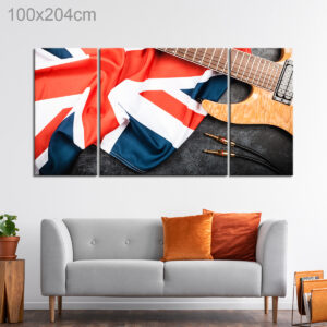 Electric Guitar and Union Jack Flag
