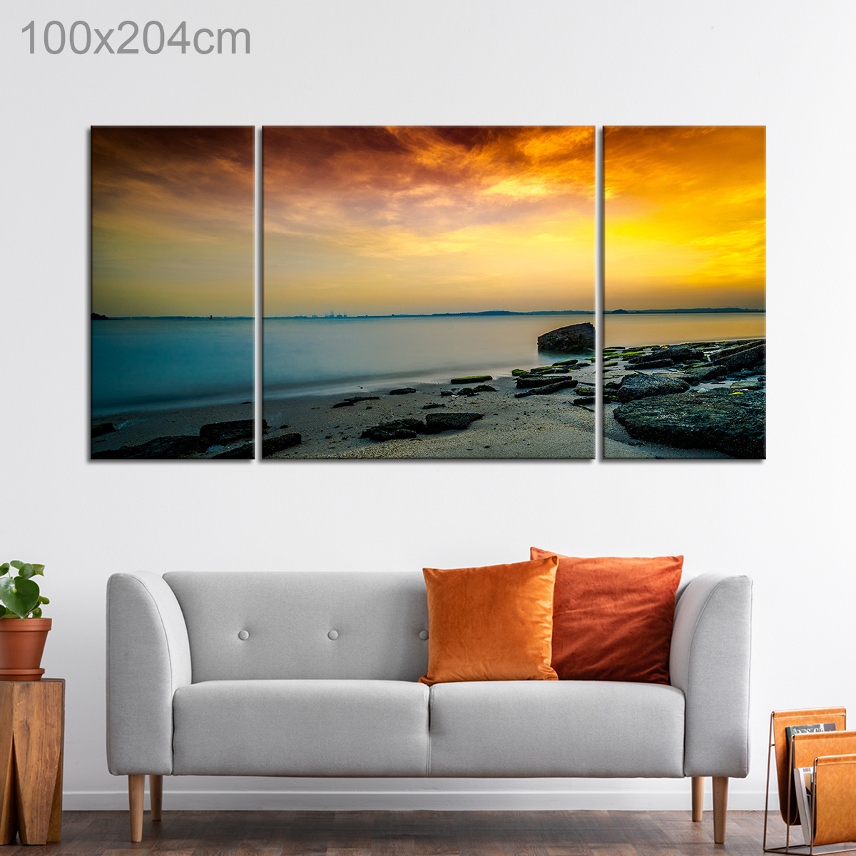 Sunset Contrast over a Beach