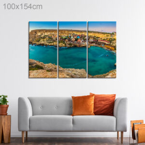 Skyline View of Popeye Village in Mellieha, Malta