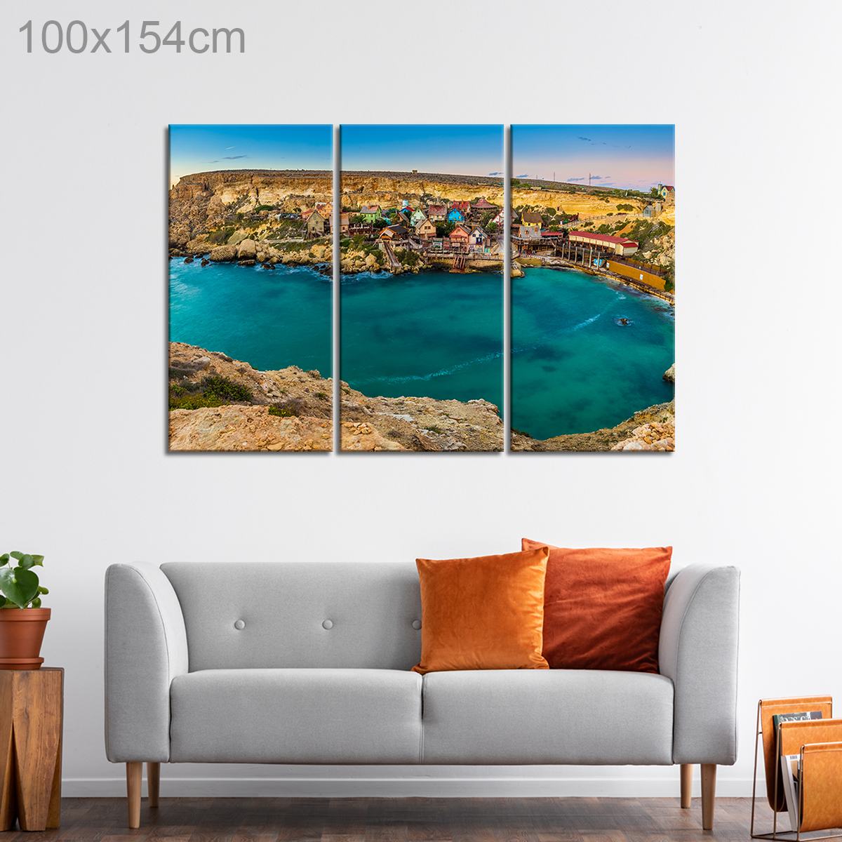 Skyline View of Popeye Village in Mellieha, Malta