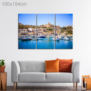 Panoramic View of Mgarr Harbor, Gozo
