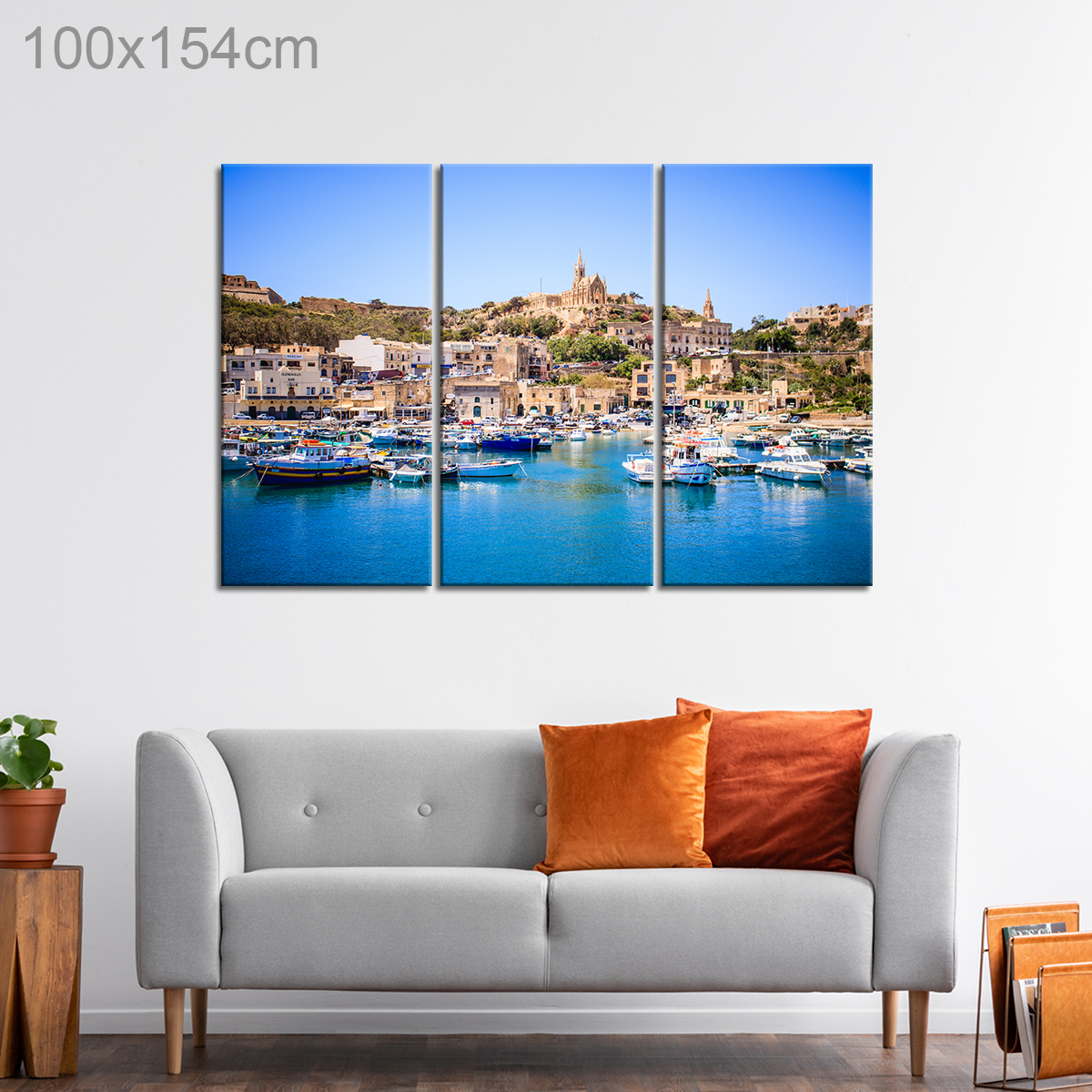 Panoramic View of Mgarr Harbor, Gozo