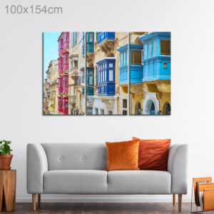 Colorful Balconies of Valletta Malta