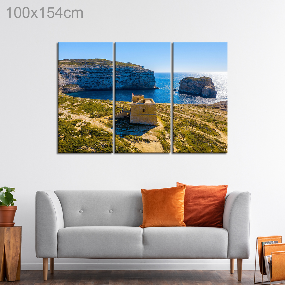 Dwejra Tower and Fungus Rock in Dwejra, Gozo