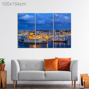 Birgu with Fort St. Angelo and Vittoriosa Yacht Marina Grand Harbour, Malta