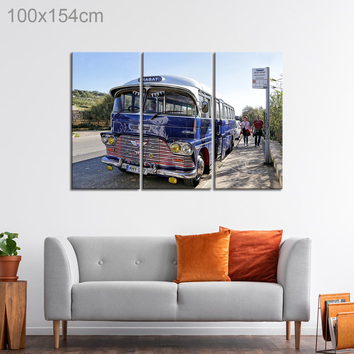 Retro Bus at Marsaxlokk, Malta