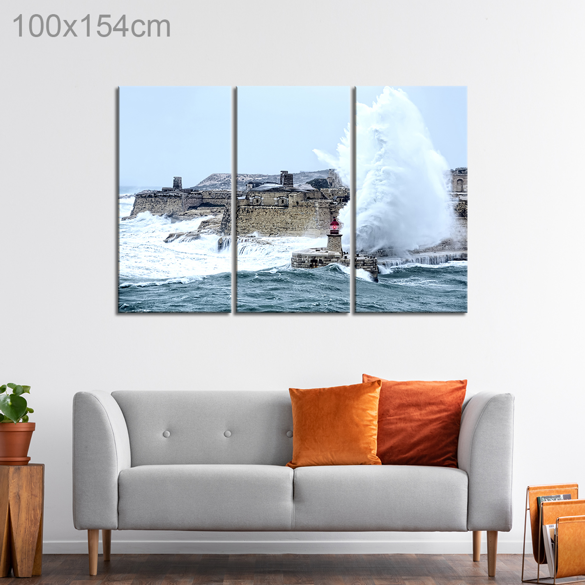 Light House of Valletta During a Storm