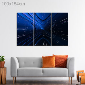 Blue Space Abstract Shape