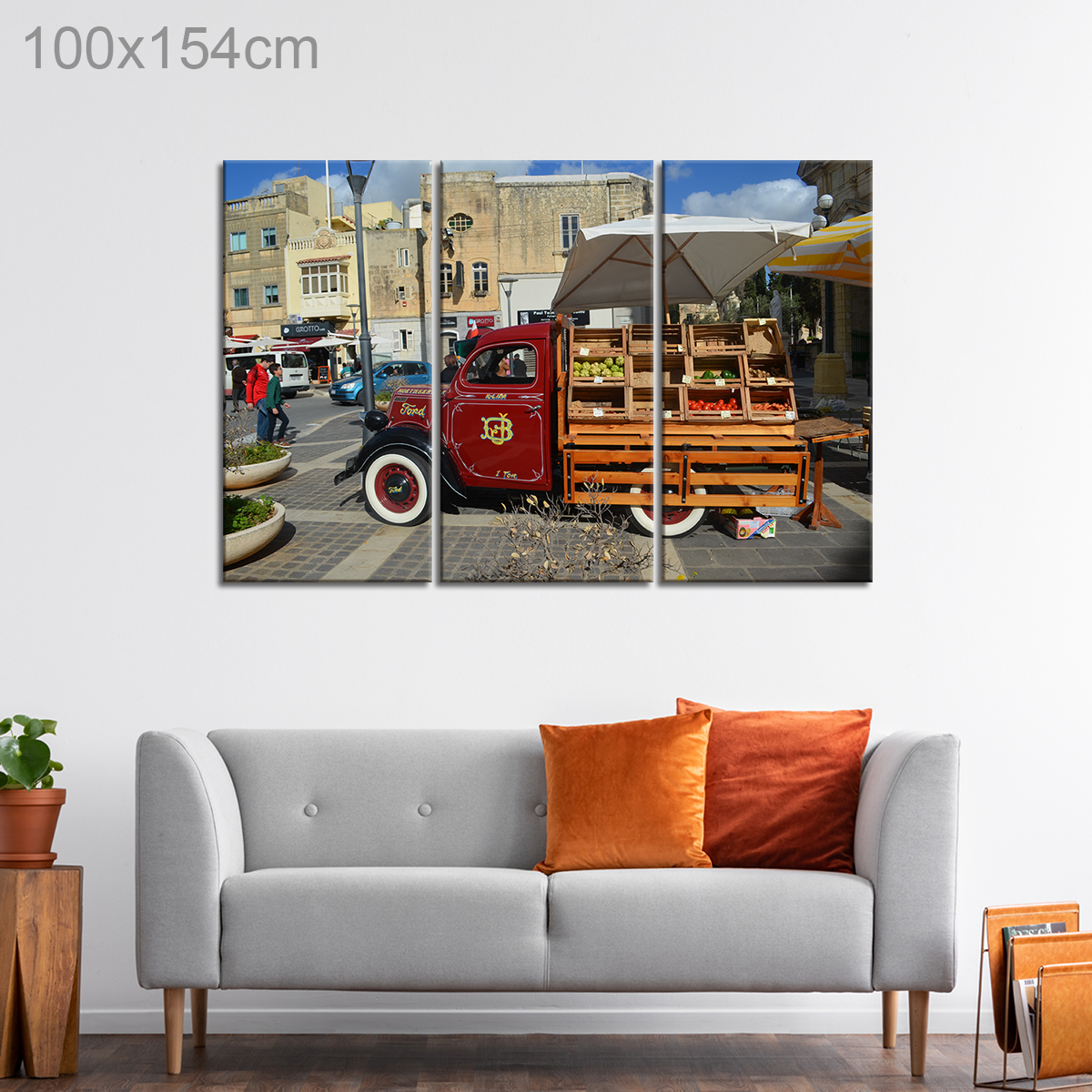 Vintage Fruits and Vegetables Ford Truck in Rabat, Malta