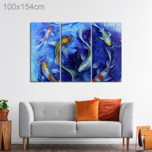 Koi Fish Oil Painting