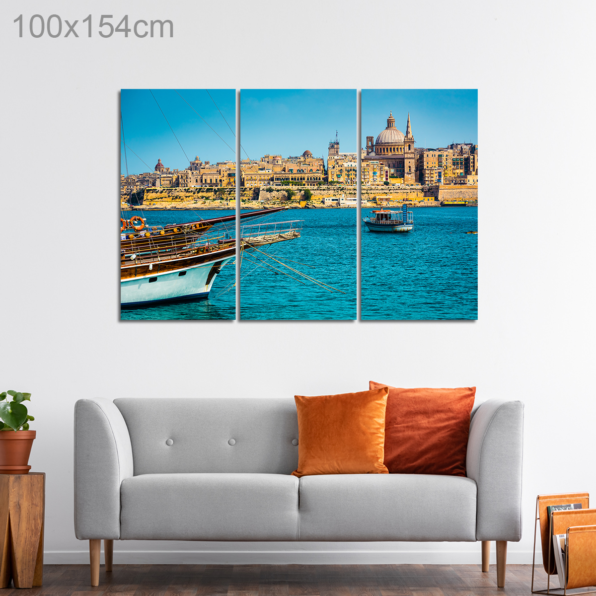 Marsamxett Harbor and Valletta Skyline