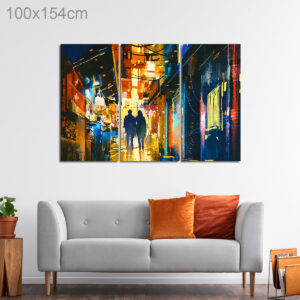 Romantic Lit Alley Way Painting