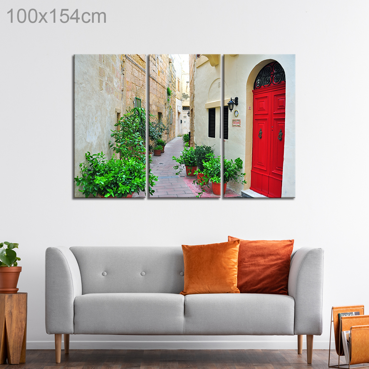 Alley Way of Houses in Valletta, Malta