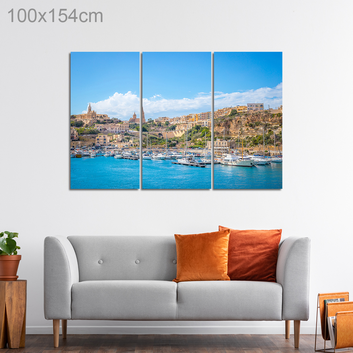 Panoramic View of Mgarr Harbor, Gozo