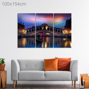 Gondola and Rialto Bridge, Venice