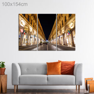 Street in Turin at Night, Italy