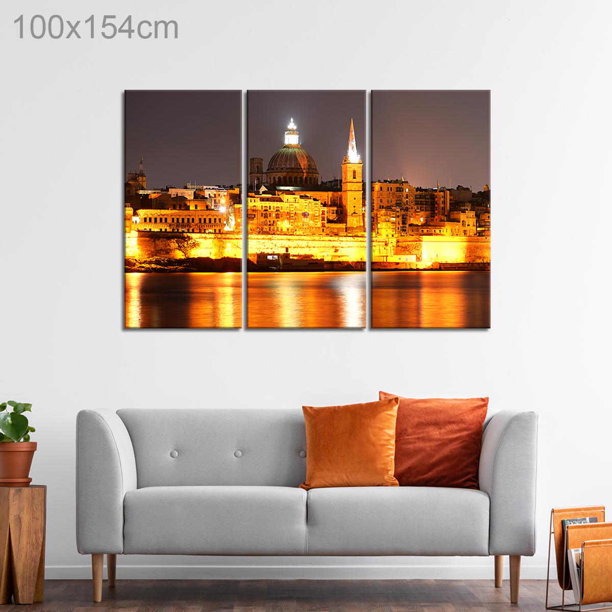 Valletta Skyline at Night, Malta