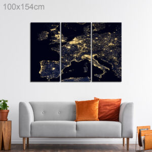 City Lit Up World Map