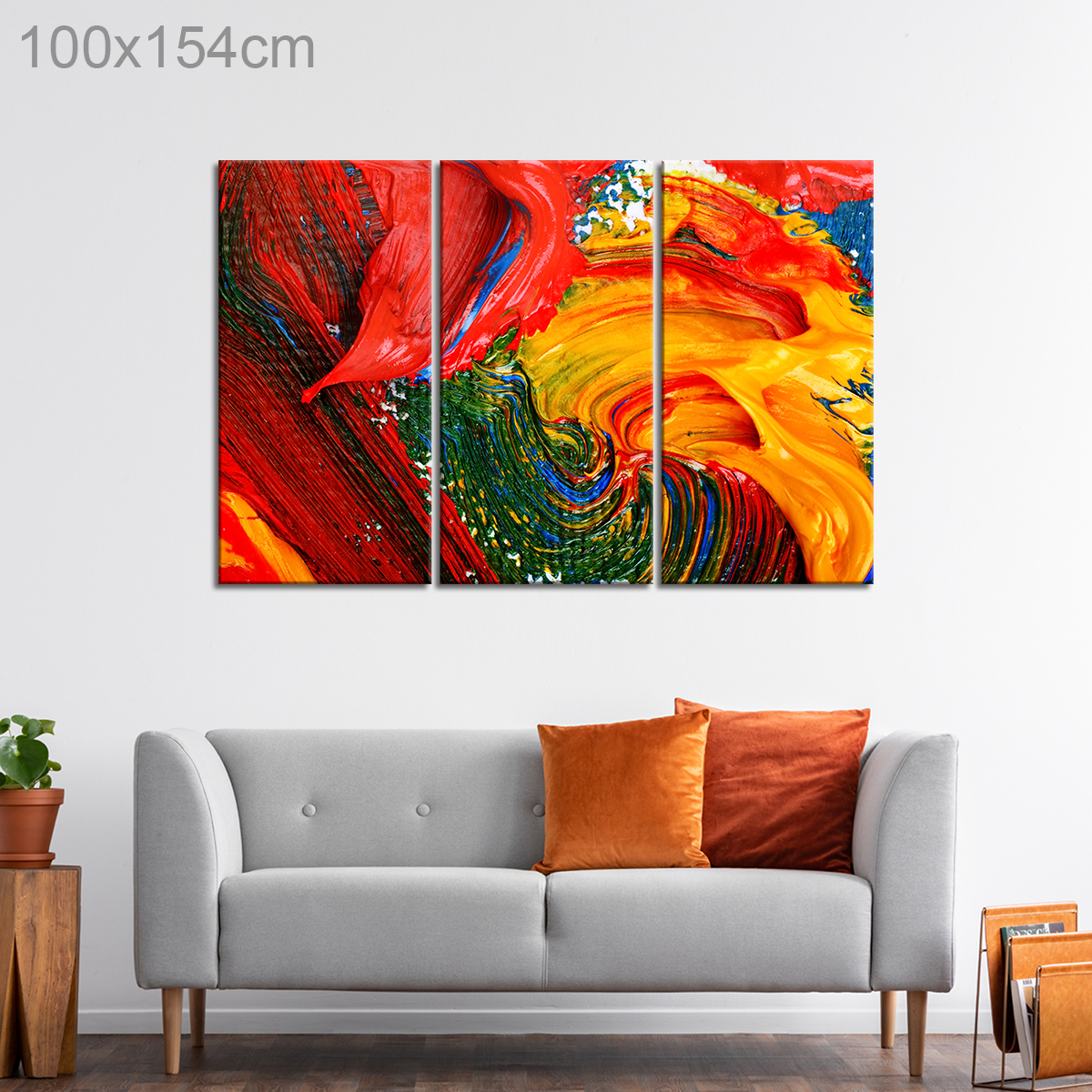 Brush Stroked Abstract Oil Painting