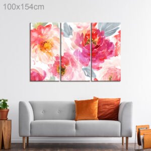 Watercolor Peony Flowers