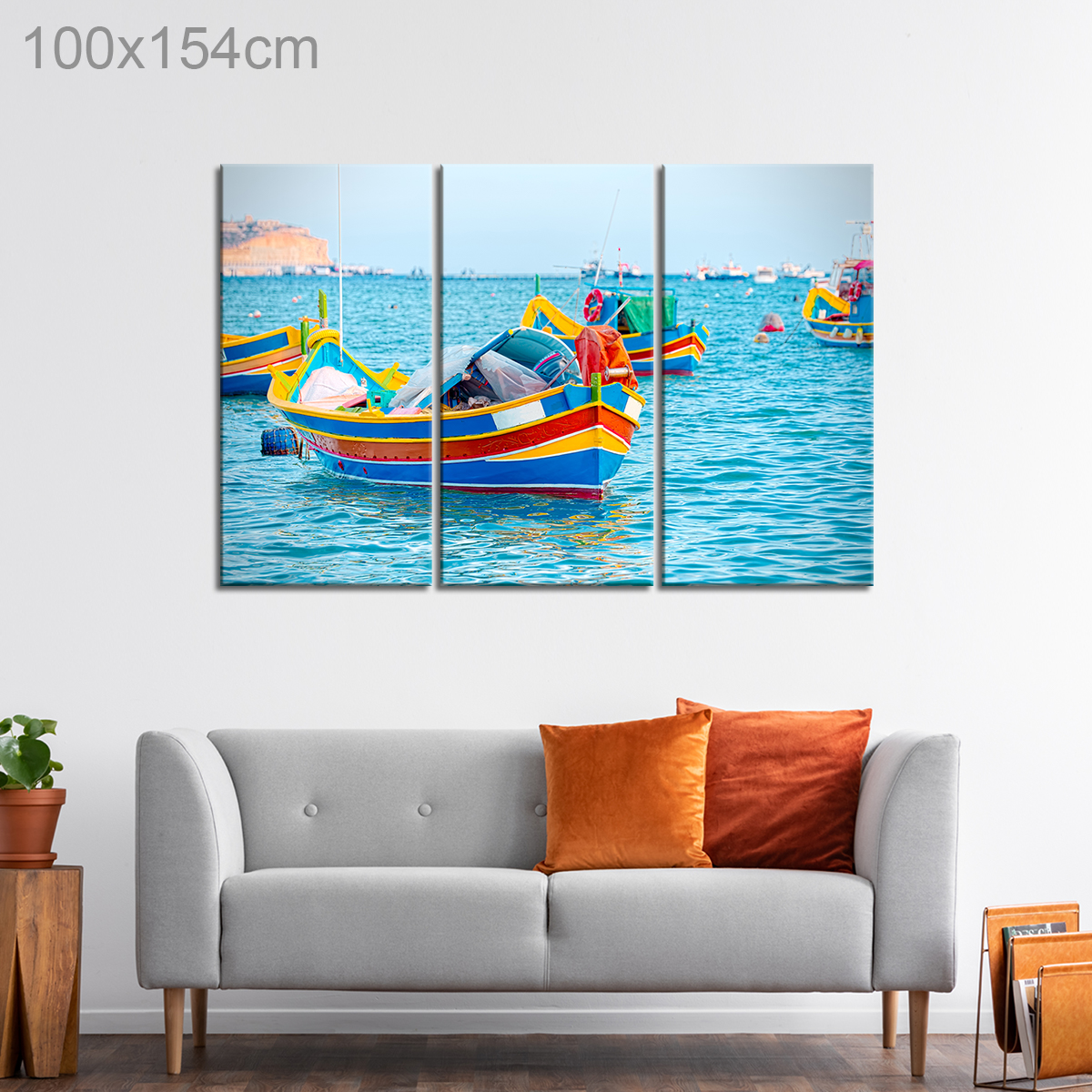 Luzzu Fishing Boat Docked at Marsaxlokk, Malta