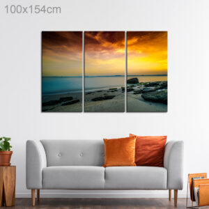 Sunset Contrast over a Beach