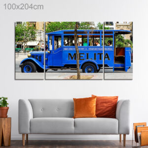 Blue Tourist Bus in Sliema, Malta