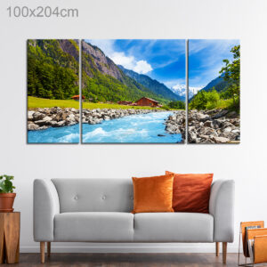 Swiss Landscape on a Sunny Day