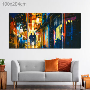 Romantic Lit Alley Way Painting