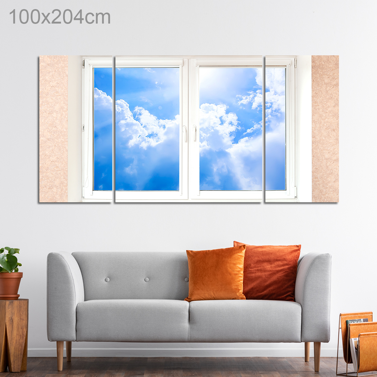 Cloudy Sky Through a Window