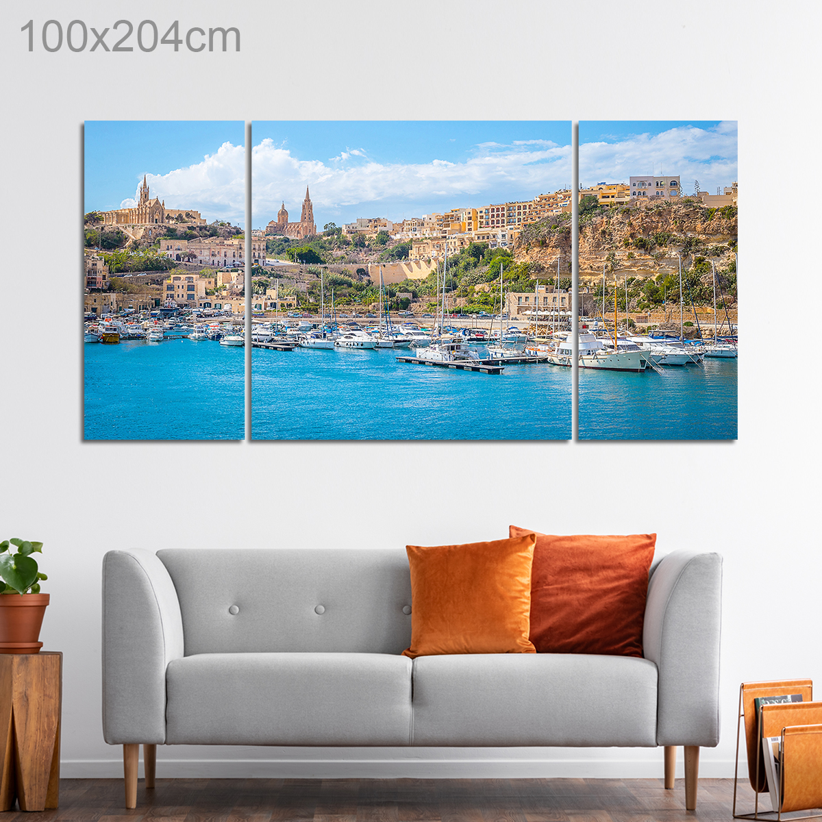 View of Mgarr Harbor, Malta