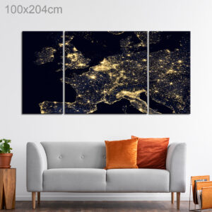 City Lit Up World Map