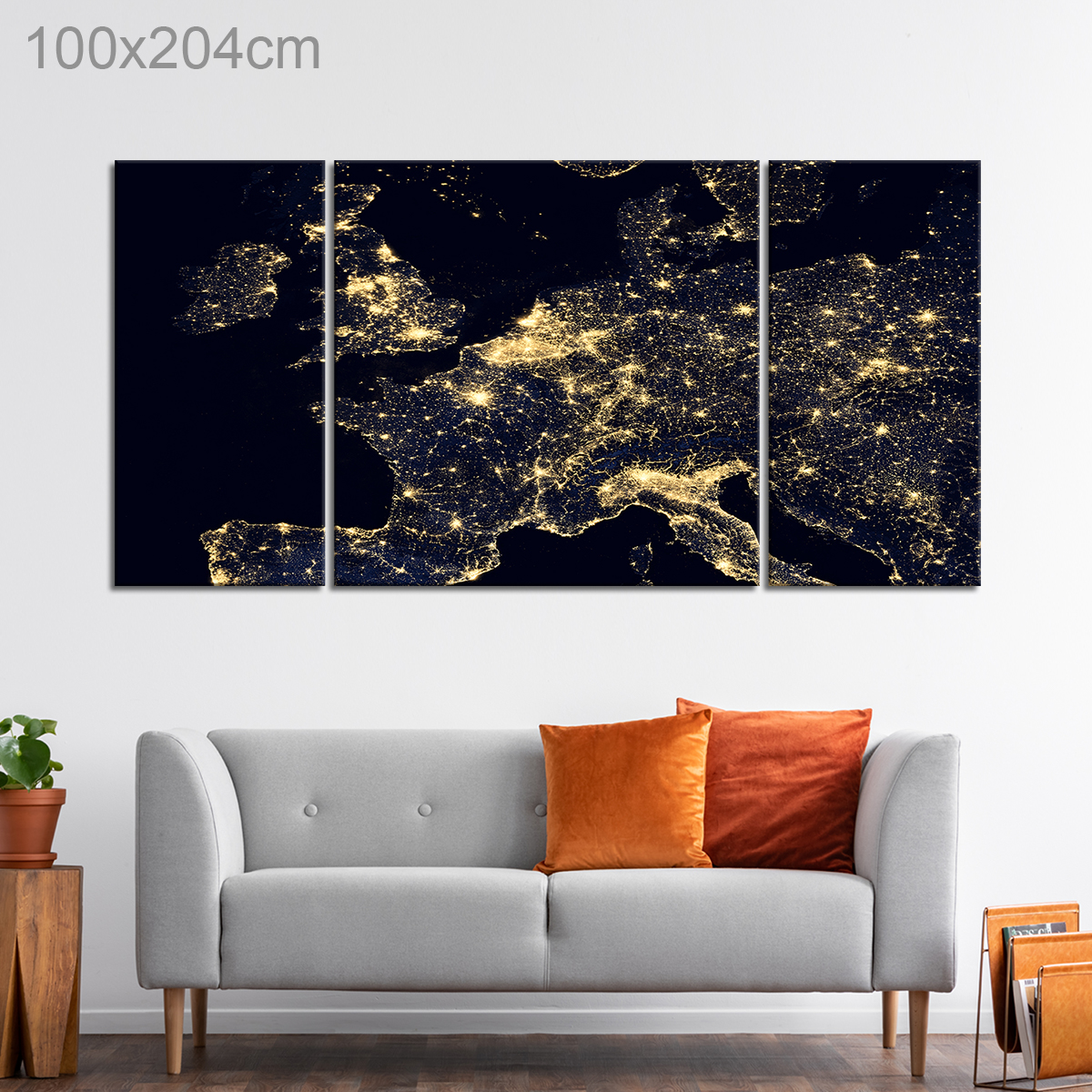 City Lit Up World Map