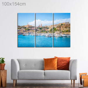 Panoramic View of Mgarr Harbor, Gozo