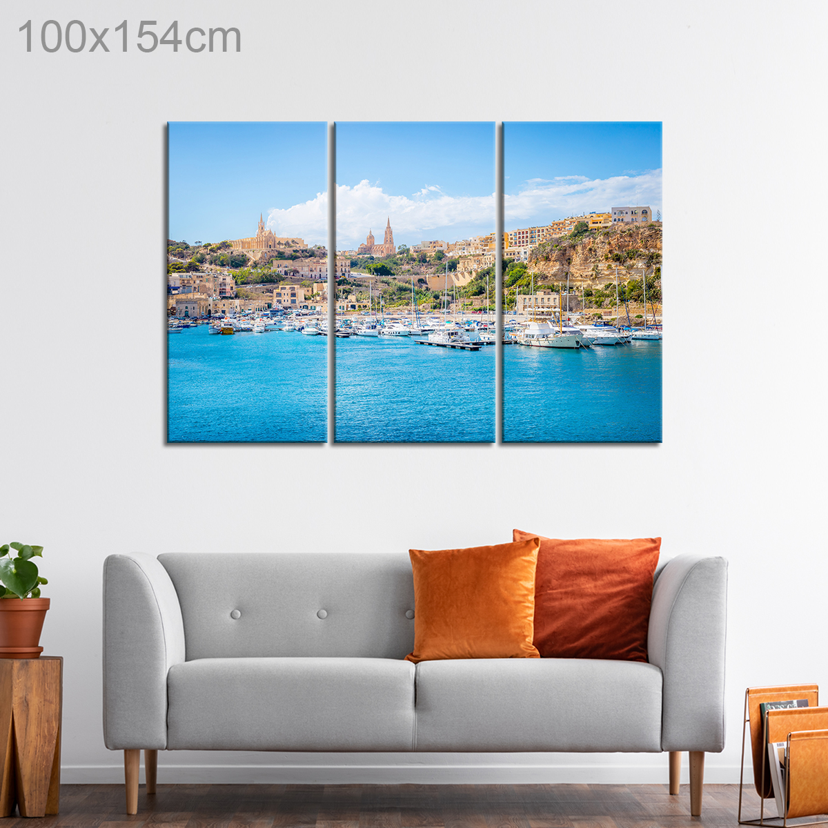 Panoramic View of Mgarr Harbor, Gozo